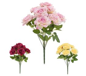 Kytica ruža, zeleň mix/3f 45cm