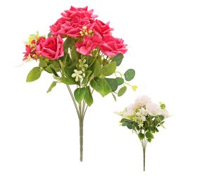 Kytica ruža, drob.kvety mix/2f 43cm