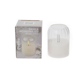Svet.led sklo+vosk biela 13/25 10x7,5cm