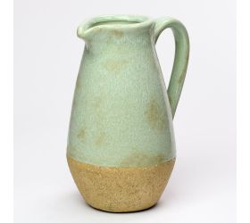Džbán s uchom keramika zelený 16,5x12,5x22cm super cena