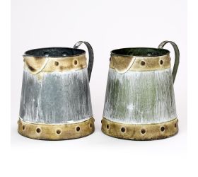 Váza džbán v:19x14cm kov mix 3f super cena