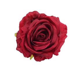 Hlava ruža bordová priem:10cm bal:12ks