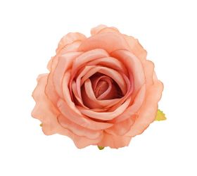 Hlava ruža lososová priem:10cm bal:12ks