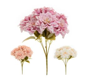 Kytica dalia, drob. kvety, zeleň mix/3f 28cm