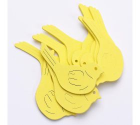 Výrez vtáčik žltý 7cm s/10 super cena