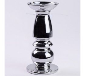 Svietnik strieborný porcelán 10.9*10.9*22cm