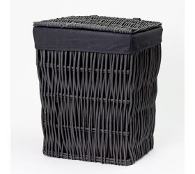 353fl/s prútený koš čierny m: 38x28x46cm