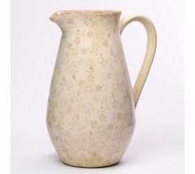 Džbán s uchom keramika vzor kvety hnedé 24x17,5x30cm super cena