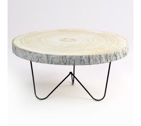 Podstavec drevo kov biely 26-29cm