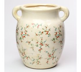 Obal s ušami keramika vzor kvety 22,5x19,5x24,5cm super cena