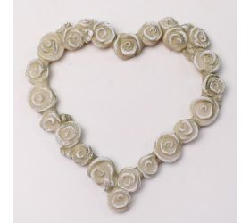 Srdce sivé 12x1x11,5cm polyres