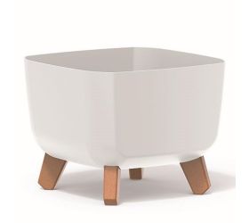 Dgql240 kvetináč gracia sq.na nohách biely 24x24xv18,7cm
