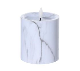 Led sviečka 10cmx9cm 4/23/nwh-g mramor sivý