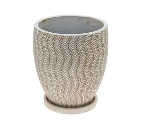 J131 kvetináč + miska lala béžová 34x34cm m