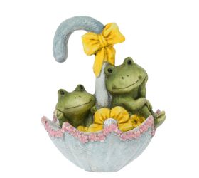 Žaby v dáždniku solar mgo 22*22*28cm