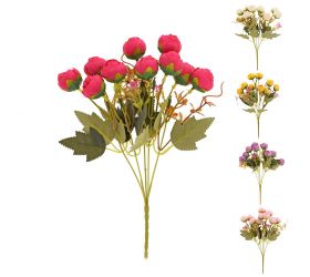 Kytica ranunculus, zeleň, mix/5f 32cm