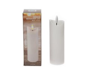 Svet.led roztaveny vosk biely 15x5cm 9/25