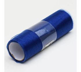 Organza rolka 16cmx6m farba 24 tm.modrá