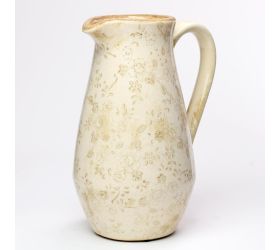 Džbán s uchom keramika vzor kvety hnedé 20x14,5x25,5cm super cena