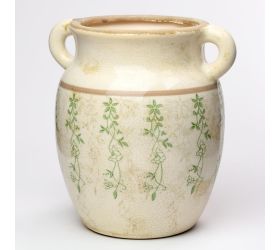 Obal s ušami keramika vzor zelený 22,5x19,5x24,5cm super cena