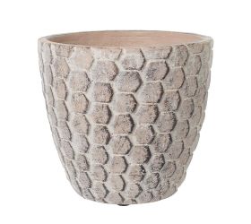 Obal cement antique lt. brown d15.5*h14cm