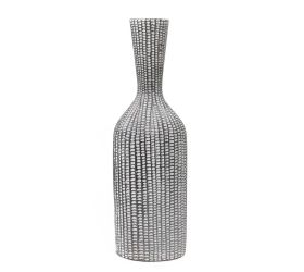 Váza polyrez s 12,5x12,5x40cm čiernobiela