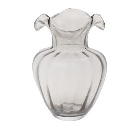 Váza sklo šedá d15.5h22.5