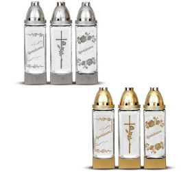 Kah.sklo kváder trio 70gr/spomíname, kríž/ 7xv26cm