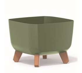 Dgql300 kvetináč gracia sq.na nohách zelený 29x29xv22cm