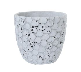 Obal cement antique grey d18*h16.5cm