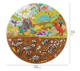 Puzzle okrúhle 150 dielov bopp - dinosaurus brp002