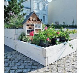 Vyvýš. záhon betón. travertín /tvar 24/ šedý