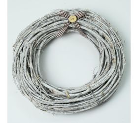 Veniec ratan šedý 25x25x6.5cm