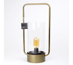 Super cena lampáš zlatý stromboli  na batérie - d20,5xš13,5xv41,5cm