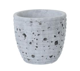 Obal cement antique grey d12.5*h12cm