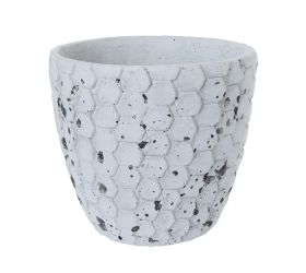 Obal cement antique grey d15.5*h14cm