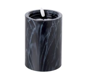 Led sviečka 12,5cmx9cm 5/23/nwh-b mramor čier.