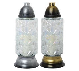 G-62 kah.sklo kvety perleť 200g 37cm