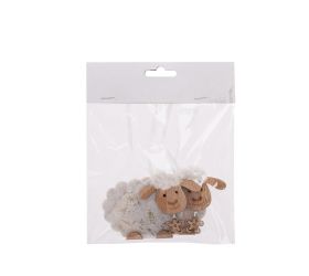 Záves ovečka polyester s/2 14x18x1cm