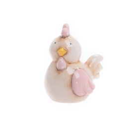 Kuriatko béž/ruž porcel 8,6*7,1*10,1cm