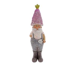 Trpaslík bie/siv/fialový poly 8*7*29cm