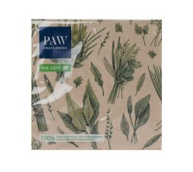 Sdle032900 servítky 33x33 cm/20ks/3vrst. we care herbal picking 100%recykl