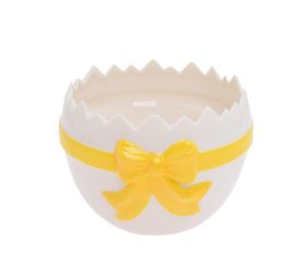 Obal škrupina bie/žlt porcel 16,7*16,2*12cm