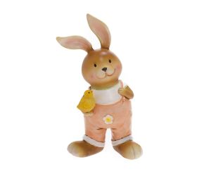 Zajačik hnedo-oranžový s kuriatkom poly 10,5*6,5*20cm