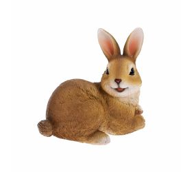 Zajac ležiaci hnedo-biely poly 16,5*10,5*15,2cm