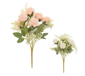 Kytica ruža, zeleň mix/2f 27cm