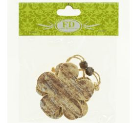 Záves kvietok drevo s/2