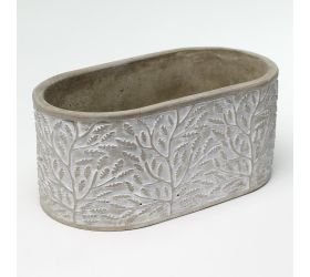 Obal oval cement šedý 20x11x8.8cm