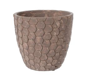 Obal cement brown d15.5*h14cm