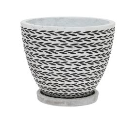 J45 kvetináč + miska eve white 37cm h130,3cm l